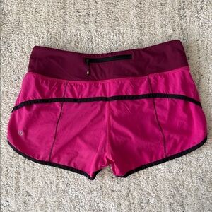 ⭐️SOLD⭐️ Lululemon Athletica Athletic Shorts Pink Black Size 4
